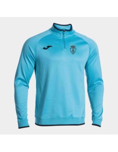 SUDADERA AZUL FLUOR MEDIA CREMALLERA