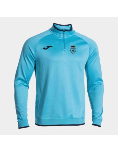 SUDADERA AZUL FLUOR MEDIA CREMALLERA