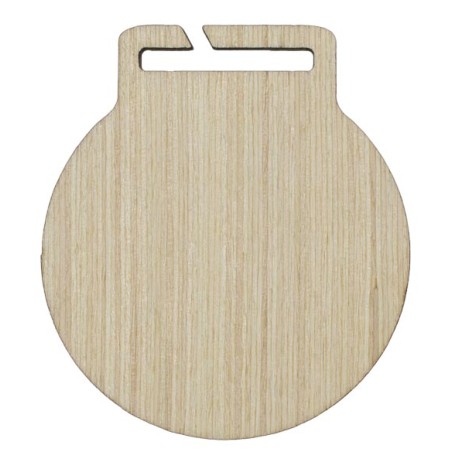 MEDALLA MADERA REDONDA 6 CM