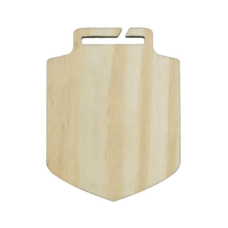 MEDALLA MADERA ESCUDO  7*6 CM