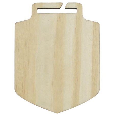 MEDALLA MADERA ESCUDO  7*6 CM
