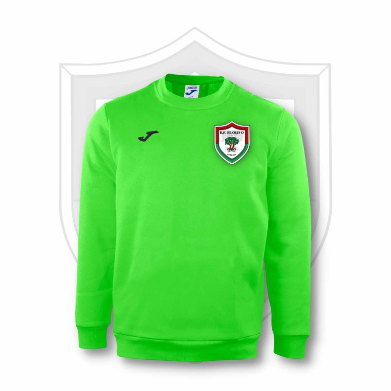 SUDADERA VERDE FLUOR LOGO CLUB