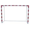 JUEGO PORTERÍAS ALUMINIO BALONMANO-FÚTBOL SALA 80X80 TRASLADABLES CON BASE TUBO REDONDO