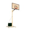 JUEGO DE 2 CANASTAS BALONCESTO DELUXE MONOTUBO TUBO 100 TRASLADABLE 2 RUEDAS CON CARRO  -SIN TABLERO, ARO