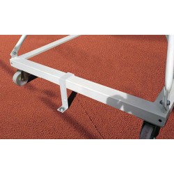 JUEGO DE 2 CANASTAS BALONCESTO DELUXE MONOTUBO TUBO 100 TRASLADABLE 2 RUEDAS CON CARRO  -SIN TABLERO, ARO