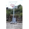 JGO CANASTAS GALVANIZADAS MINIBASKET DELUXE MONOTUBO TRASLADABLES 2 RUEDAS CON CARRO -SIN TABLEROS, AROS Y REDES)