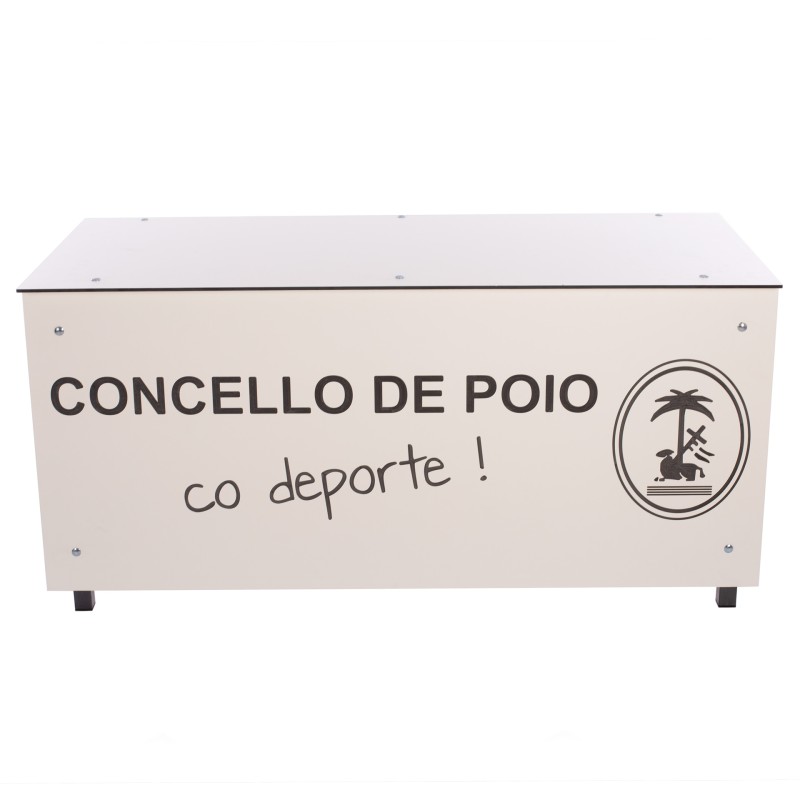 MESA ANOTADORES COMPLETA FENÓLICO 8MM BLANCO PERSONALIZABLE